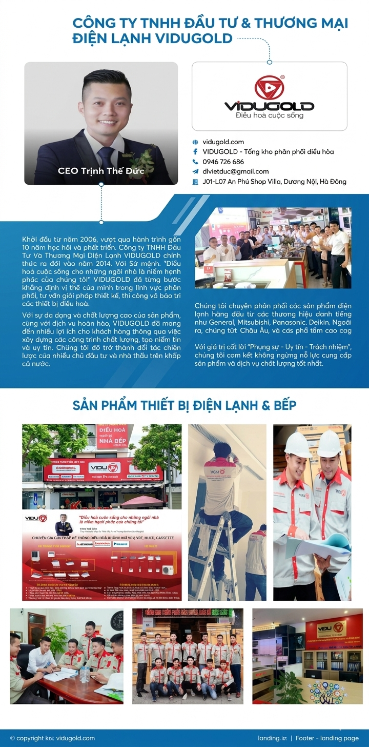 Công ty TNHH đầu tư và thương mại điện lạnh Vidugold